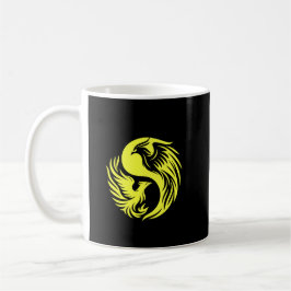 Taza De Café Símbolo del Fénix Dual • Identidad de Renacimiento