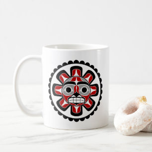 Taza De Café Símbolo del sol nativo americano del noroeste del