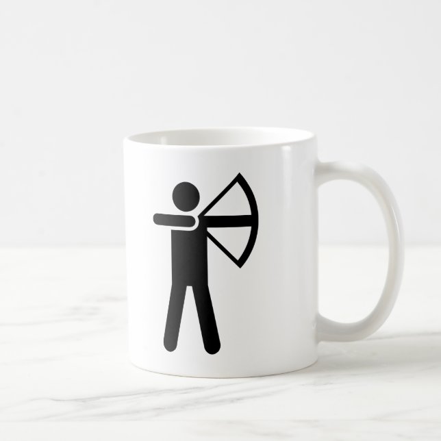 Taza De Café Símbolo del tiro al arco (Derecha)