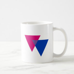 TAZA DE CAFÉ SÍMBOLO DEL TRIÁNGULO BISEXUAL