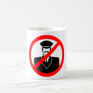Taza De Café Símbolo divertido de advertencia sin chófer