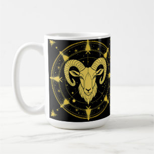 Taza De Café Símbolo dorado del zodíaco de Aries