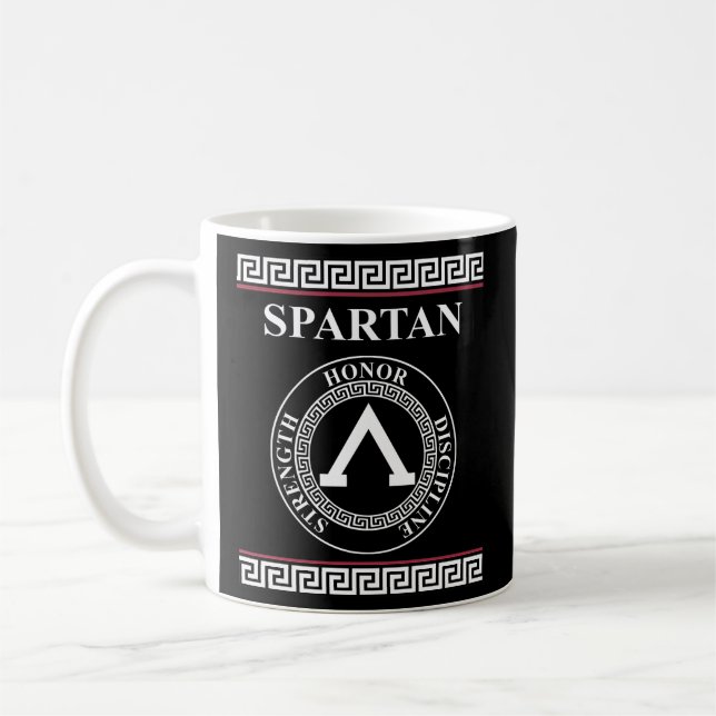 Taza De Café Símbolo espartano de la Grecia antigua (Izquierda)