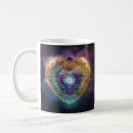 Taza De Café símbolo espiritual de amor al corazón cósmico