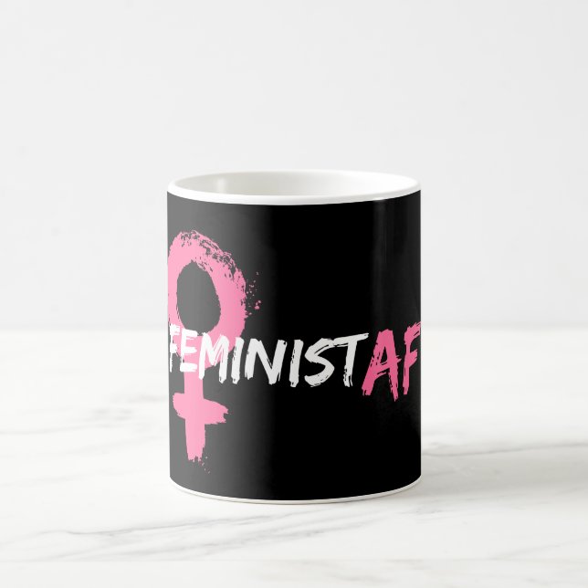 Taza De Café Símbolo femenino AF feminista (Centro)
