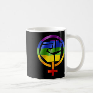 Taza De Café Símbolo feminista Lgbt resiste el orgullo puño arc