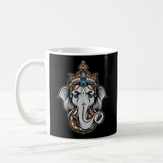 Taza De Café Símbolo Ganesh Yoga Hindú Hombres Mujeres Regalo d (Izquierda)