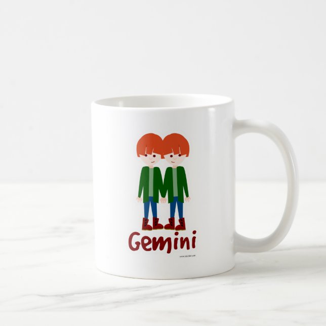 Taza De Café Símbolo Gemini Cute Twins (Derecha)