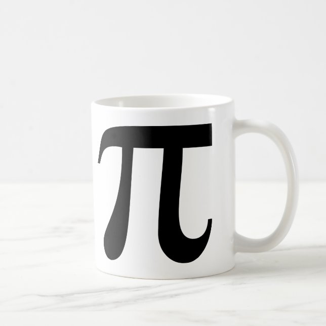Taza De Café Símbolo gigante "Pi" (Derecha)