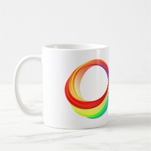 Taza De Café Símbolo infinito arcoiris en capas