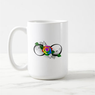 Taza De Café Símbolo infinito con Rosa arcoiris
