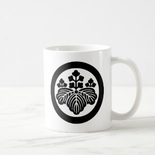 Taza De Café Símbolo japonés del escudo KAMON de la familia