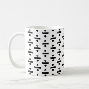 Taza De Café Símbolo matemático "Dividir" blanco y negro corte 