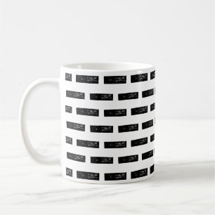 Taza De Café Símbolo matemático "Menos" blanco y negro corte de