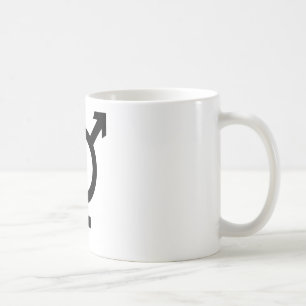 Taza De Café Símbolo negro del transexual