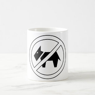 Taza De Café Símbolo negro y blanco en negrita de no se admiten