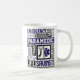 Taza De Café Símbolo Paramédico Personalizado Palabras Café Mug