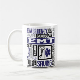 Taza De Café Símbolo Personalizado De Emt/Ems Palabras De Café 