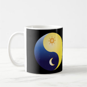 Taza De Café Símbolo personalizado Sol y Luna, Yin y Yang
