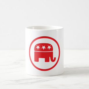 Taza De Café Símbolo político Fiesta republicano (elefante)