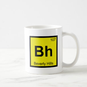 Taza De Café Símbolo Químico de Beverly Hills California Bh