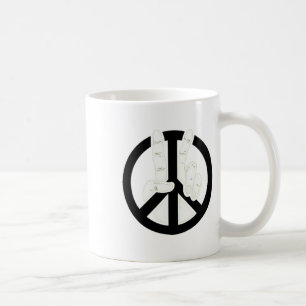 Taza De Café Símbolo retro de la paz para hombres y mujeres cam