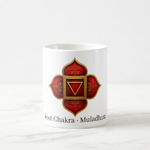 Taza De Café Símbolo Sagrado del Chakra Raíz Muladhara