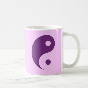 Taza De Café Símbolo taoísta Yin Yang Púrpura