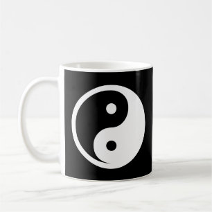 Taza De Café Símbolo Yin Yang - diseño de tatuajes sólidos 2