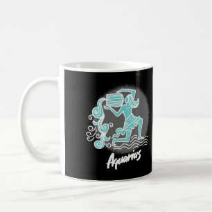 Taza De Café Símbolo zodiaco acuario café tazón