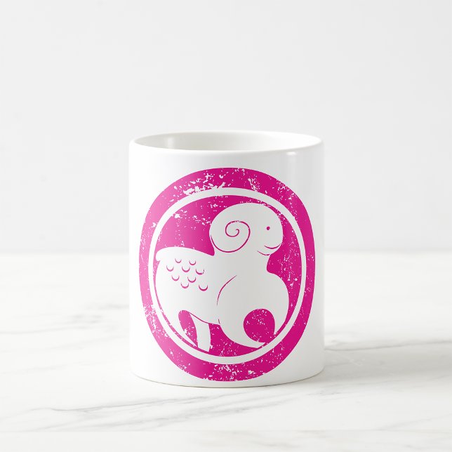 Taza De Café Símbolo zodiaco de Aries Astrología de Ram Rosa Gr (Subido por el creador)
