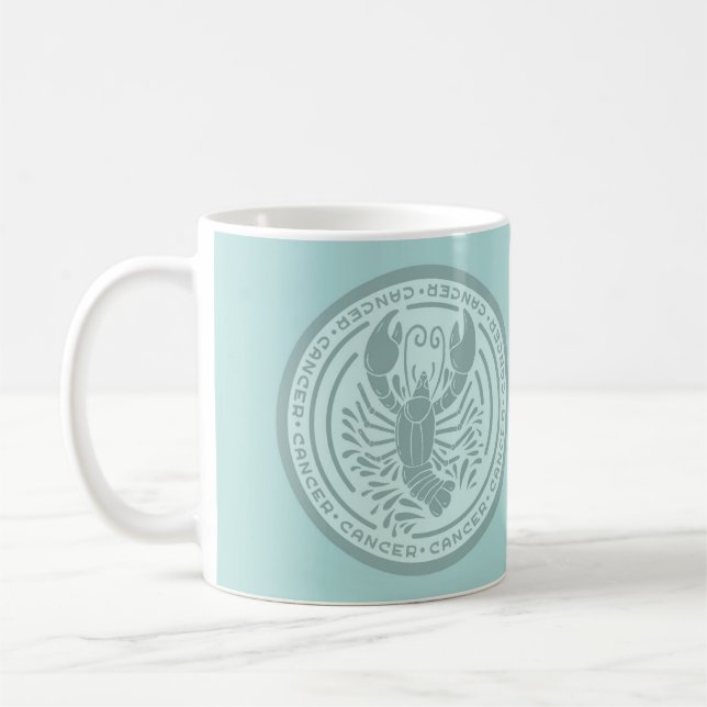 Taza De Café Símbolo zodiaco del cáncer café taza (Izquierda)