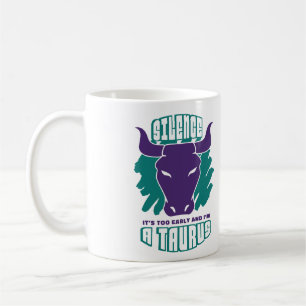 Taza De Café Símbolo Zodiaco Tauro Arte Astrología