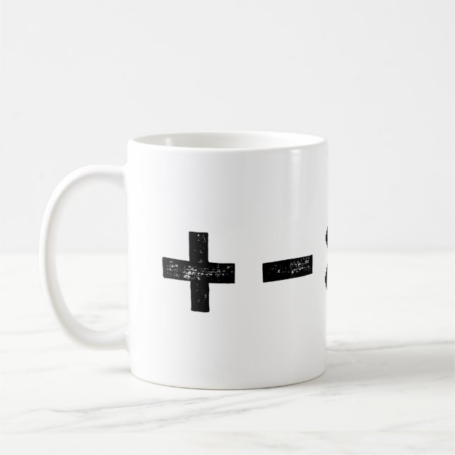 Taza De Café Símbolos blancos y negros de todas las matemáticas (Izquierda)