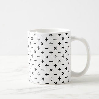 Taza De Café Símbolos de la matemáticas - blancos y negros