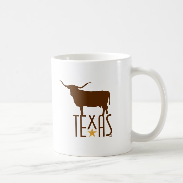 Taza De Café Símbolos de Texas, Longhorn, café (Derecha)