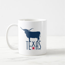 Taza De Café Símbolos de Texas, Longhorn, marina