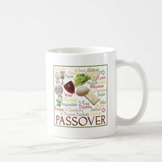Taza De Café Símbolos del Passover (Derecha)