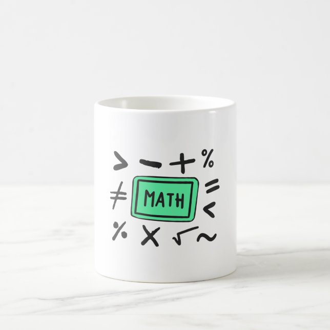 Taza De Café Símbolos matemáticos para estudiantes y padres (Centro)