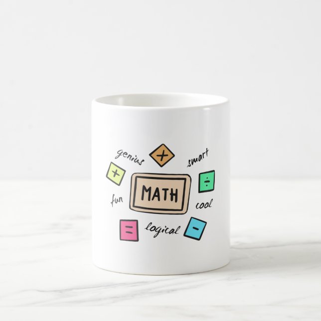 Taza De Café Símbolos matemáticos para estudiantes y padres (Centro)