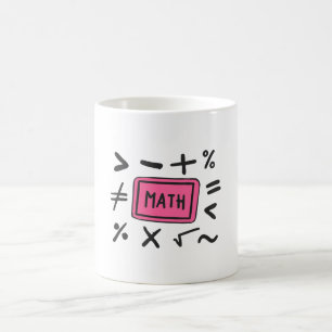 Taza De Café Símbolos matemáticos para estudiantes y padres