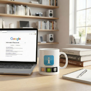 Taza De Café Símbolos modernos de información brillante