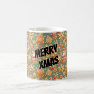 Taza De Café Símbolos navideños felices