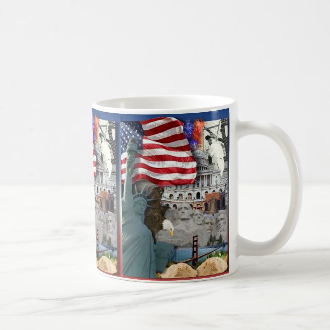 Taza De Café Símbolos norteamericanos de Estados Unidos (Derecha)