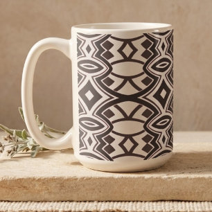 Taza De Café Simetría de diamante y óvalo chic