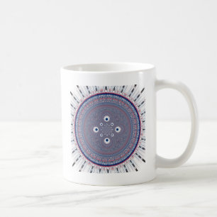 Taza De Café Simetría hipnótica: arte geométrico abstracto
