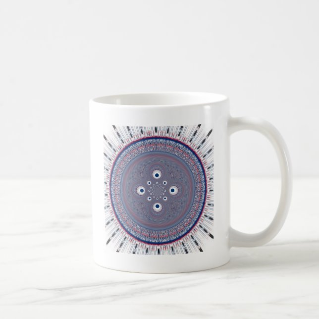 Taza De Café Simetría hipnótica: arte geométrico abstracto (Derecha)
