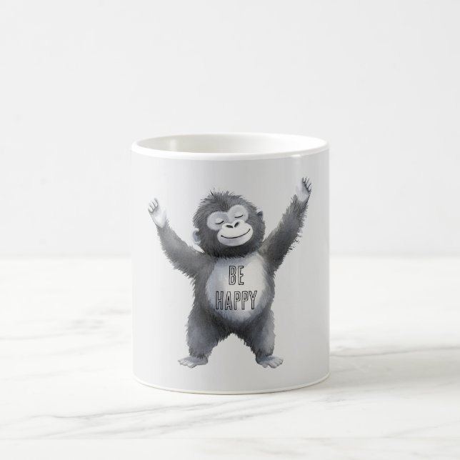 Taza De Café Simio Feliz (Centro)