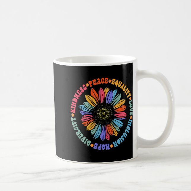 Taza De Café Simpatizantes de la Paz Mundial Traje Floral de gi (Derecha)