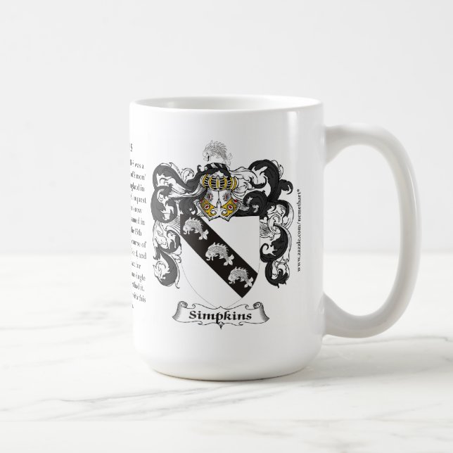 Taza De Café Simpkins, el origen, el significado y el escudo (Derecha)